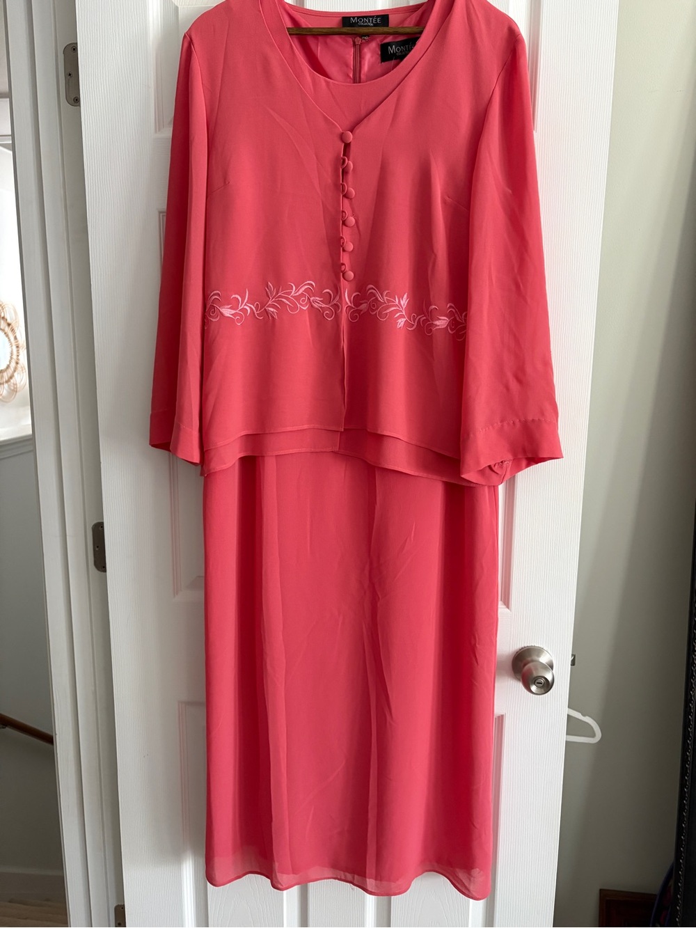 Monique Coral Two-Piece Dress Set
